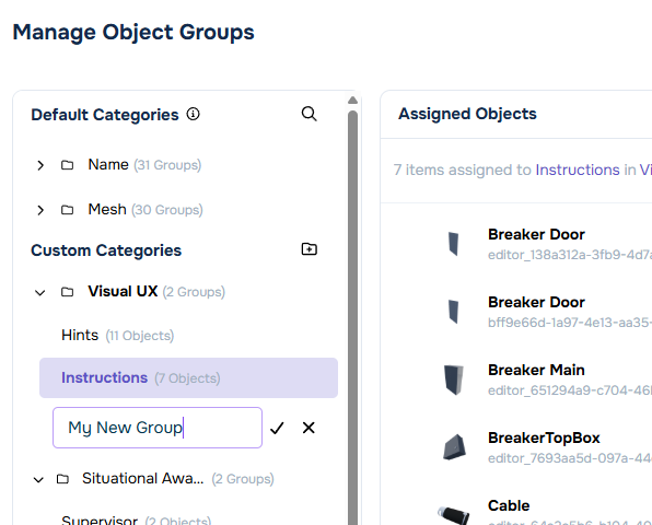 object group create group