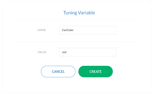 Create Tuning Var