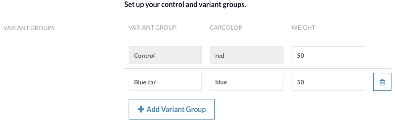 Create Variant Group