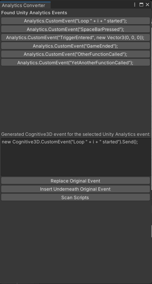 Unity Analytics Converter