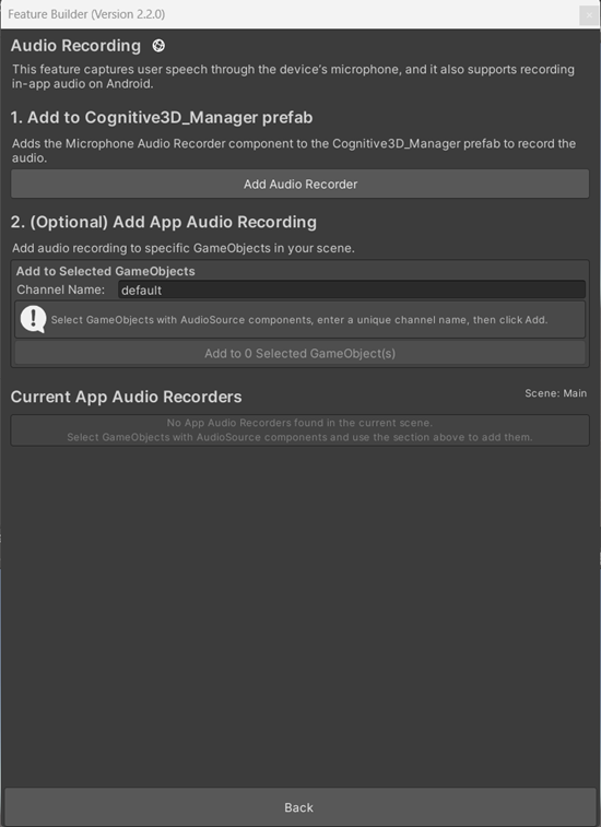 Audio Recording details page