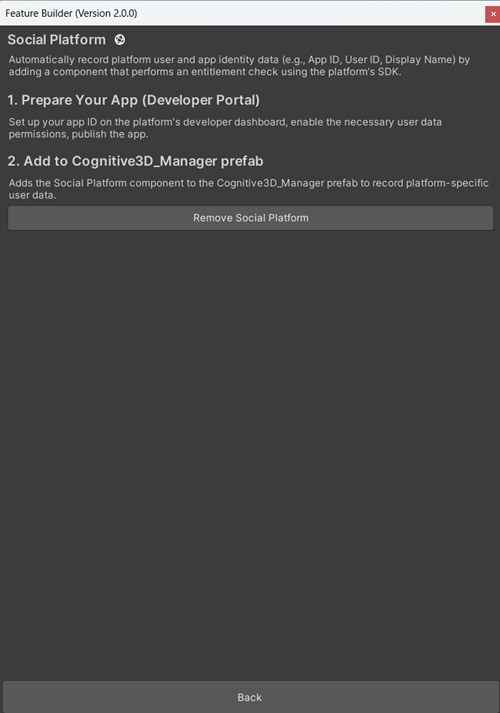 social platform details page