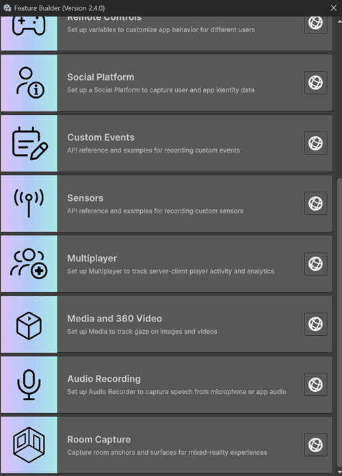 Room Capture in Feature Builder window