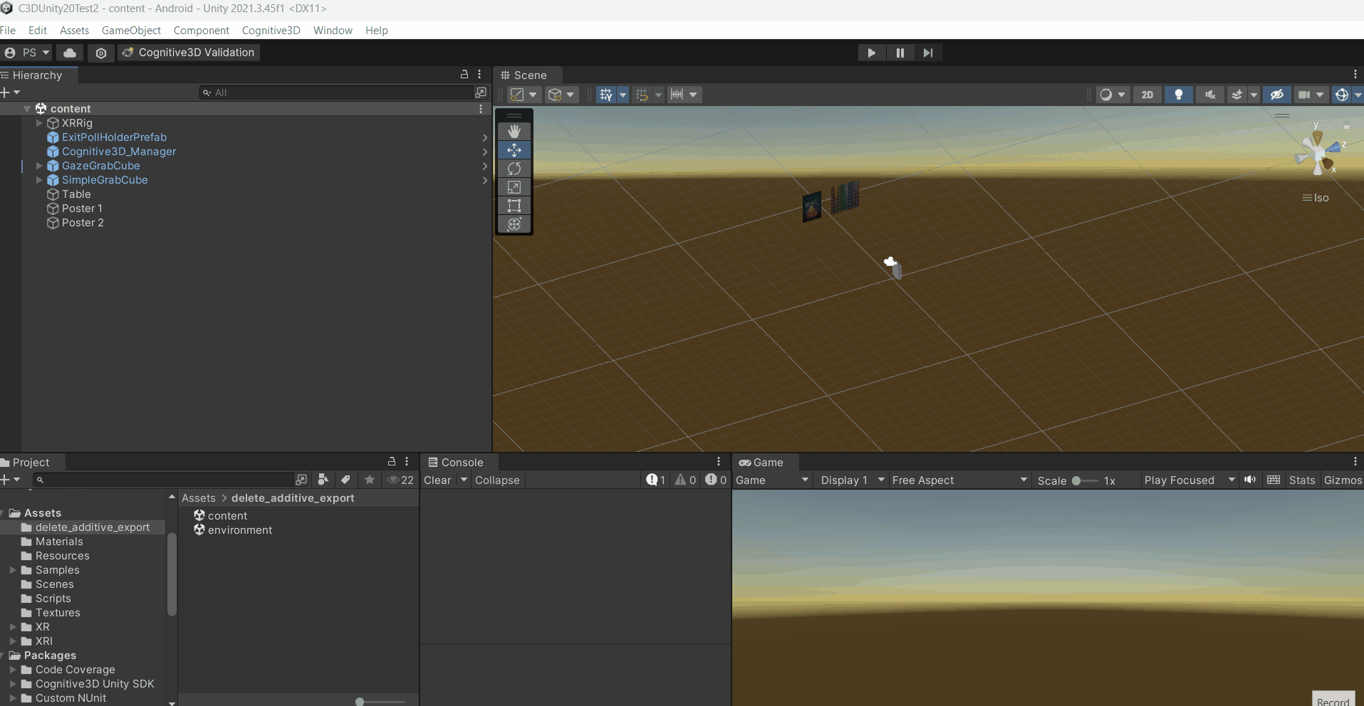 Additive Scene Export and Upload