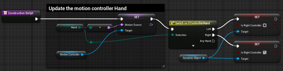 motion controller constructor blueprint