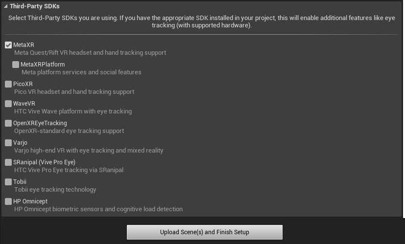 Third party SDK Section