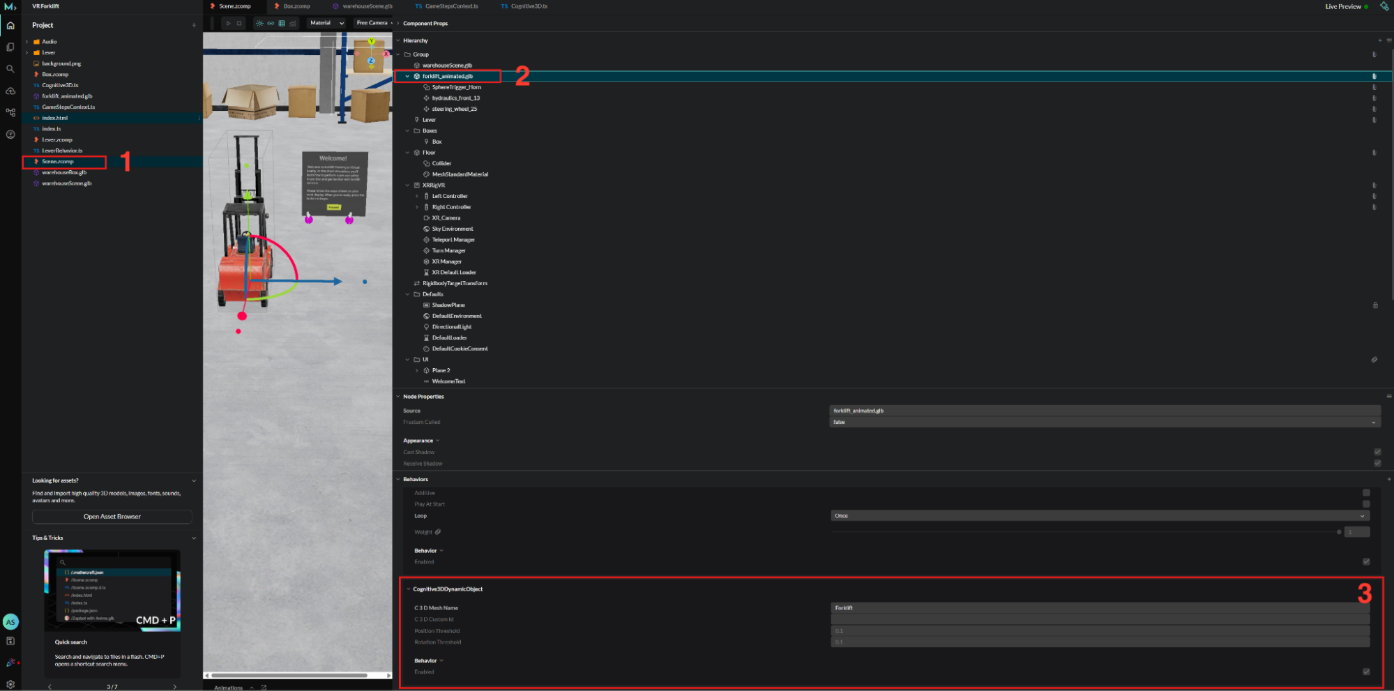 Cognitive3DDynamicObject on a non-ZComponent